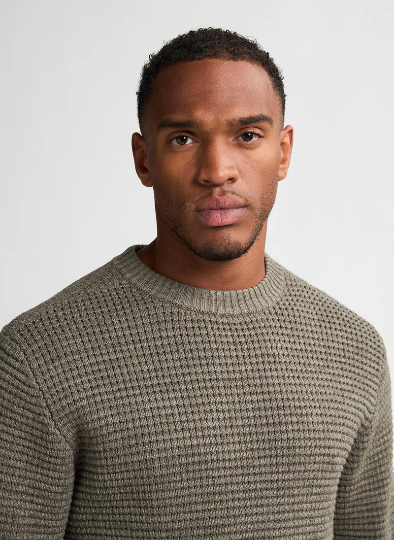 بترول اندستريز Men Knitwear Round Neck Basic