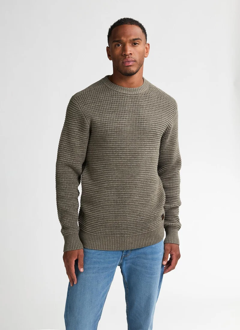 بترول اندستريز Men Knitwear Round Neck Basic