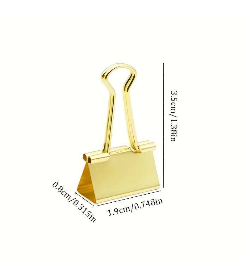 Silver 3.2Cm Metal Dovetail Clips Long Tail Binder Clips For Office File Folders - Image 2