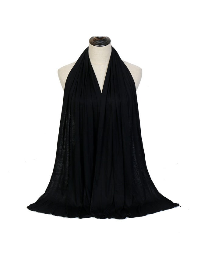Solid Color Mercerized Cotton Headscarf In The Plain Versatile Jersey Scarf In Southeast Asia - Image 2