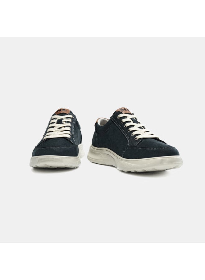 Mellen Lightweight, Fashionable, Comfortable, Durable Leather Sneakers, Casual Shoes Myd67697 Navy Blue Size 44 - Image 2