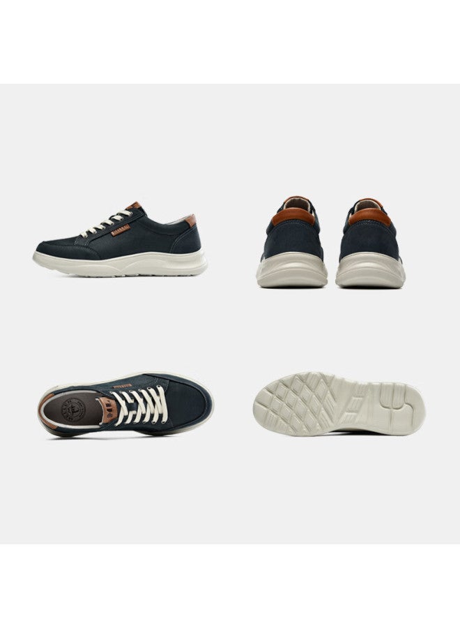 Mellen Lightweight, Fashionable, Comfortable, Durable Leather Sneakers, Casual Shoes Myd67697 Navy Blue Size 44 - Image 3