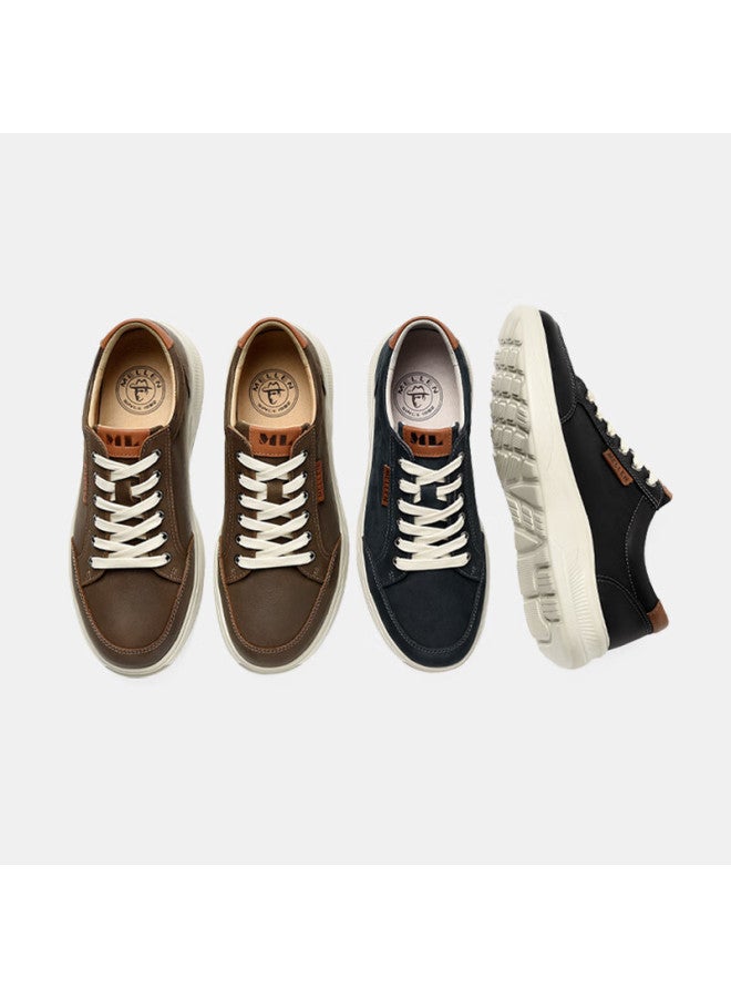 Mellen Lightweight, Fashionable, Comfortable, Durable Leather Sneakers, Casual Shoes Myd67697 Navy Blue Size 44 - Image 4