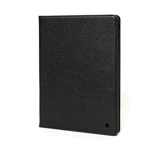 Porter Riley Leather Case Compatible with iPad Air 13 M4 2026 M3 2025 M2 2024 Premium Genuine Leather StandCoverFlip Case Pure Black - Image 1