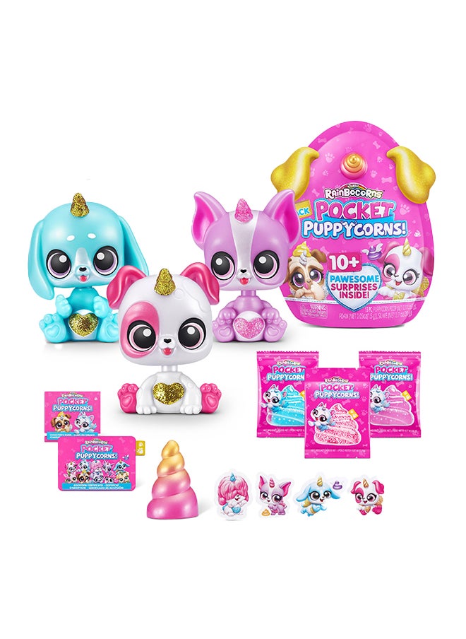 Rainbocorns Rainbocorns Pocket Puppycorn Surprise S1 – Large Bobble Head Toy with Hidden Surprises – Collectible and Fun Plush Soft Toys for Kids & Girls Age 3+  - Image 1