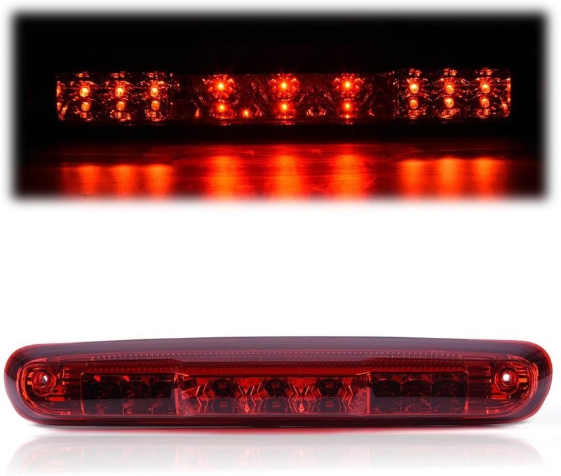 CHEDA Third Brake Lights, Compatible with 2007-2013 Chevy Silverado GMC Sierra 1500 2500 3500, Red Lens Clear Housing 3D LED Bar Tail Cargo Lamp, 531067 - Image 1