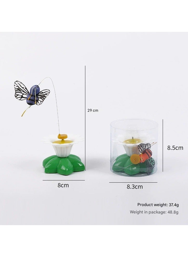 Goolsky Fun Intelligent Automatic Rotating Cat Teaser – Flying Birds & Butterflies Around Flowers, Interactive Cat Toy - Image 4