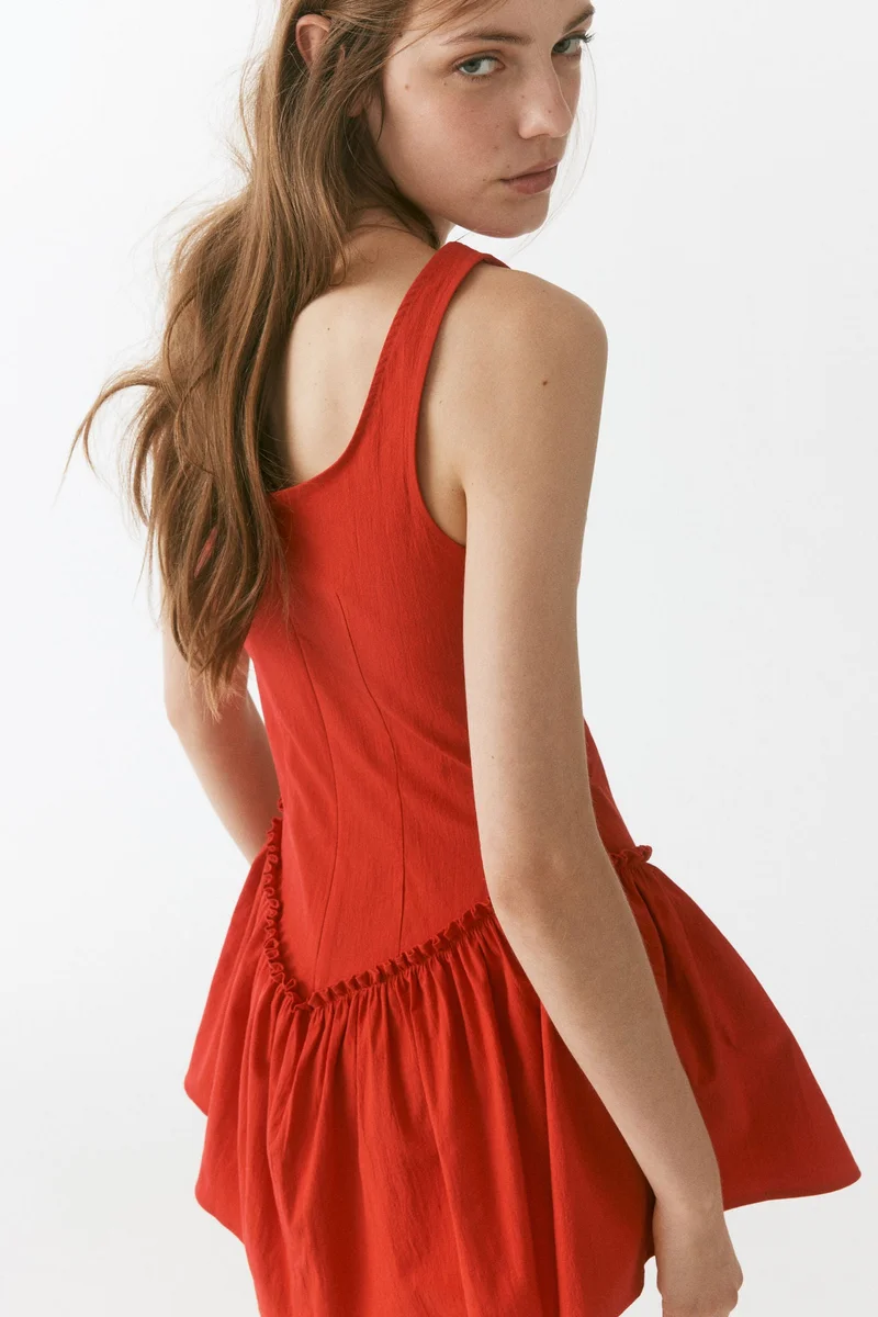 H&M  Flared-skirt crêpe dress for Women | Best Price UAE
