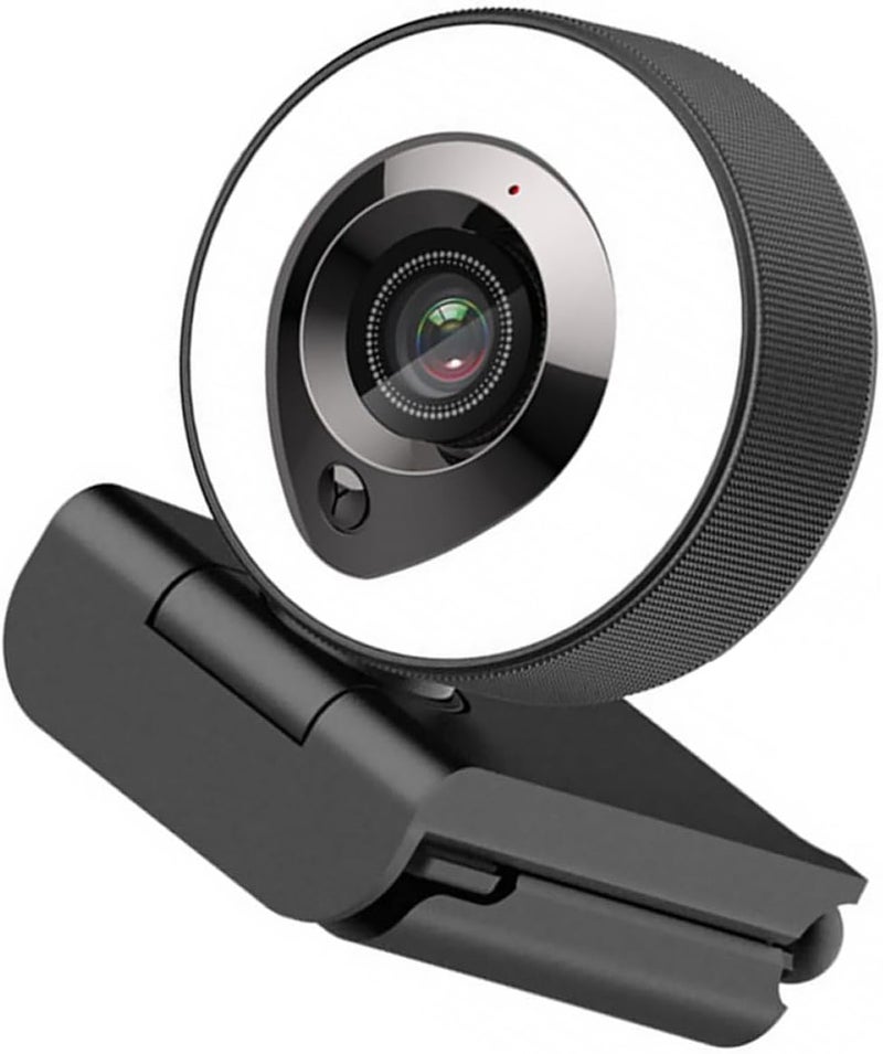 4k HD Auto-Focusing USB Webcam with Fill Light and Microphone for Video Conferencing and Live Streaming on Computer - Image 1