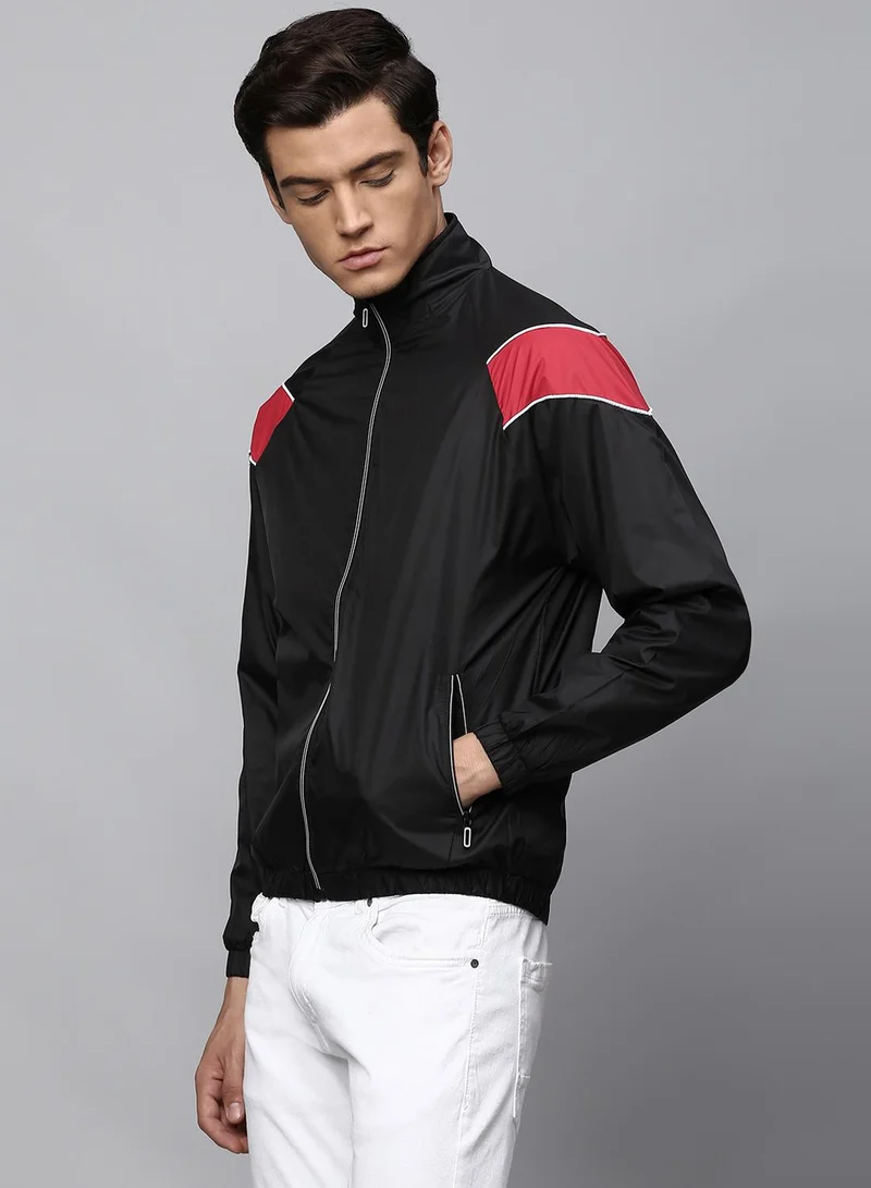 دينيس لينغو جاكيت رجالي أسود بوليستر 1% بقصة عادية