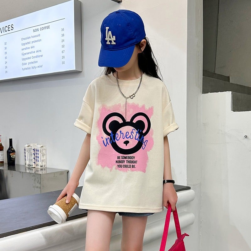 Boys And Girls Short-Sleeved Cotton T-Shirt 2024 Summer Loose Top Mid-Large Children'S Printed Children'S Half-Sleeved T-Shirt - Image 5