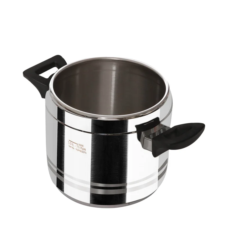 Simply Kitchen  Exclusive 5L Steel Pressure Cooker  With Black Handle  | Best Price UAE