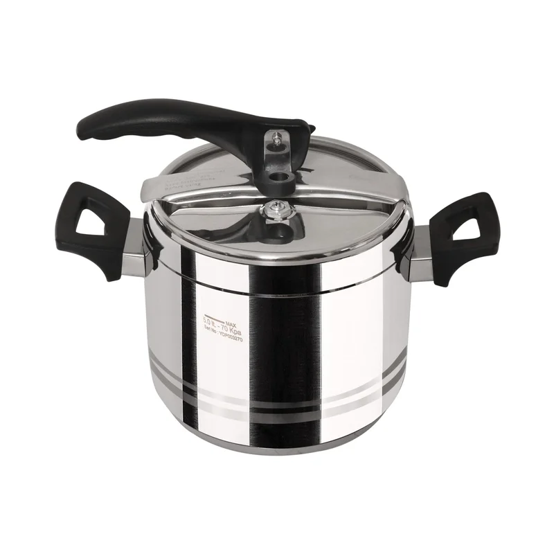 Simply Kitchen Exclusive 5L Steel Pressure Cooker  With Black Handle