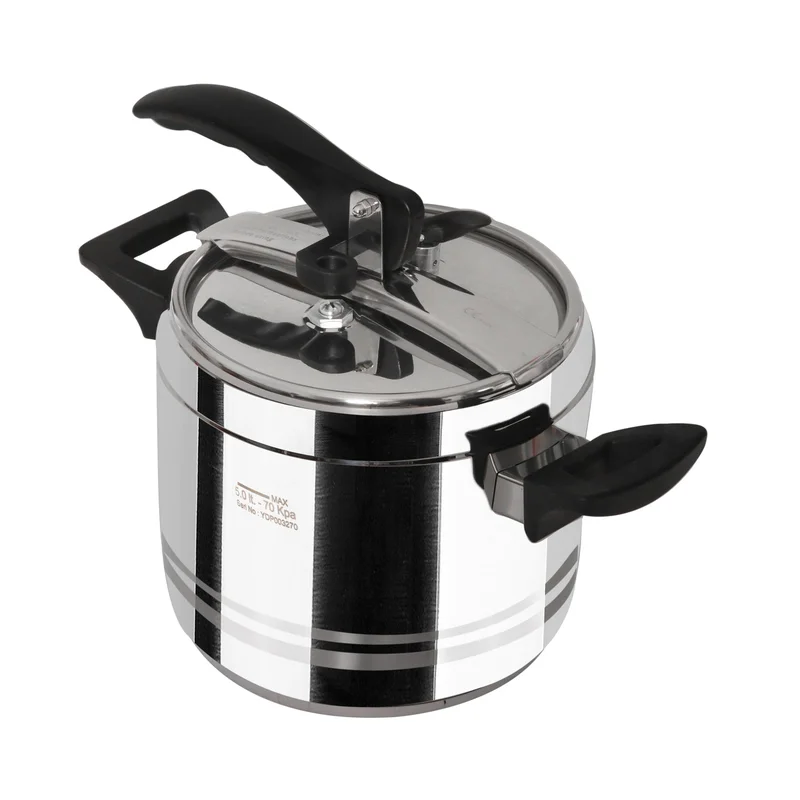 Simply Kitchen  Exclusive 5L Steel Pressure Cooker  With Black Handle  | Best Price UAE