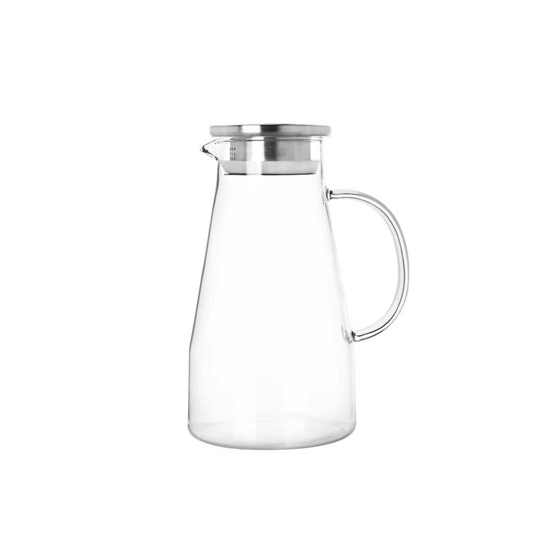 Bellemax Water jug Crystal Clear Glass Pitcher Beverage Dispenser with Pour Spout Shatterproof Catering and Restaurant Serveware for Cold Drinks Water Lemonade Beer and Classy 1250 ML Set of 1 - Image 5