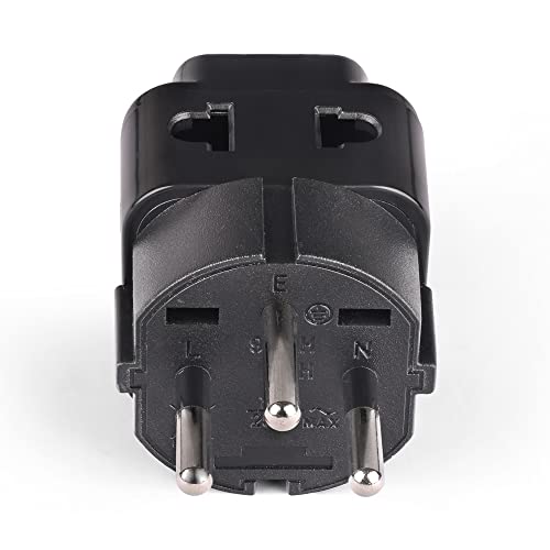 Orei India to Israel, Gaza, Palestine & More (Type H) Travel USB Adapter Plug - 2 in 1 - Ce Certified - Rohs Compliant - Black Color (Db14-Blk) - Image 5