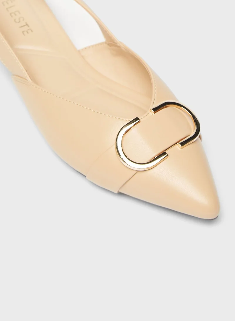 Celeste Close Toe Ankle Strap Pumps
