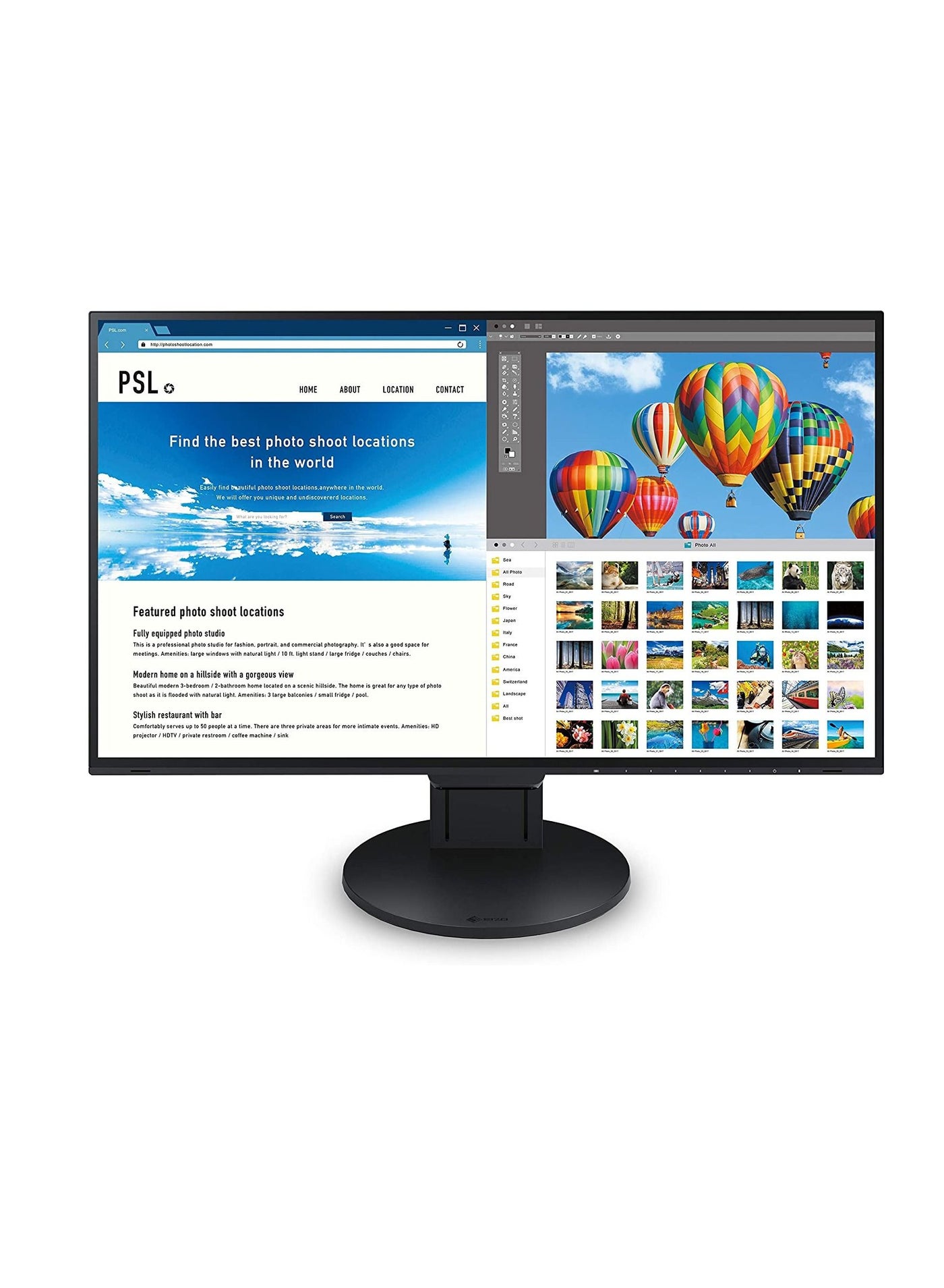 إيزو Eizo Flexscan EV2785 27-inch Frameless Lcd Monitor 27 inch