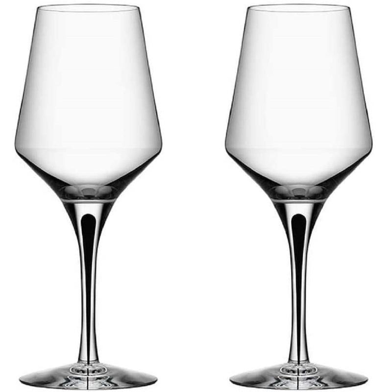 Orrefors Metropol White Wine Glass Set of 2 Clear
