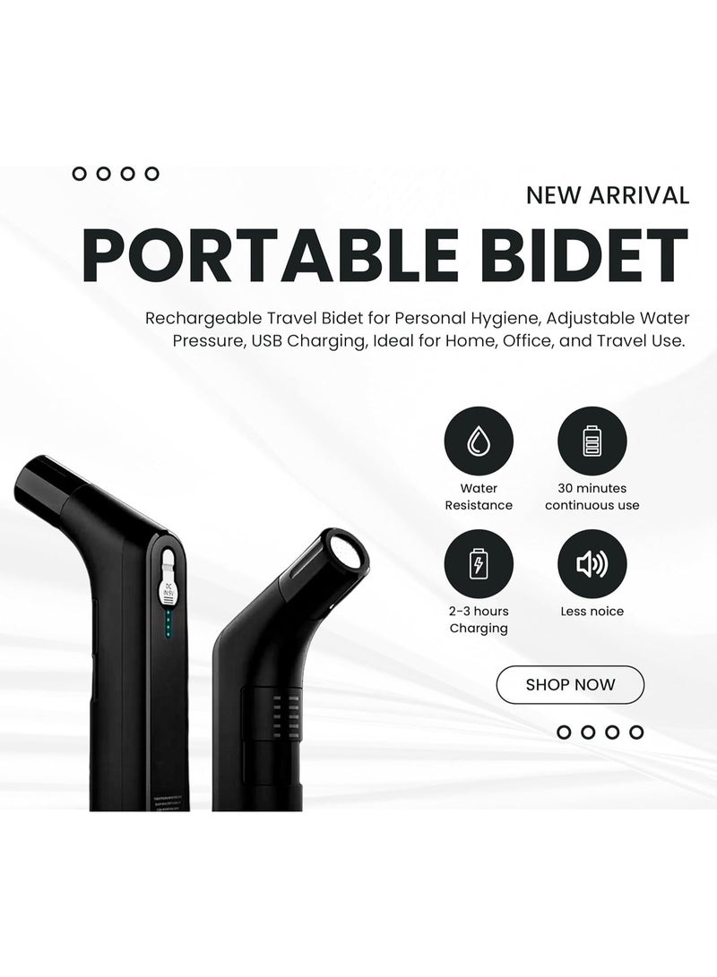 بلو فاير شطاف كهربائي محمول فاخر قابل لإعادة الشحن | شطاف يدوي مع ضغط ماء قابل للتعديل | شحن USB-C | مثالي للسفر، الحج، العمرة، التخييم والعناية الشخصية - Image 2