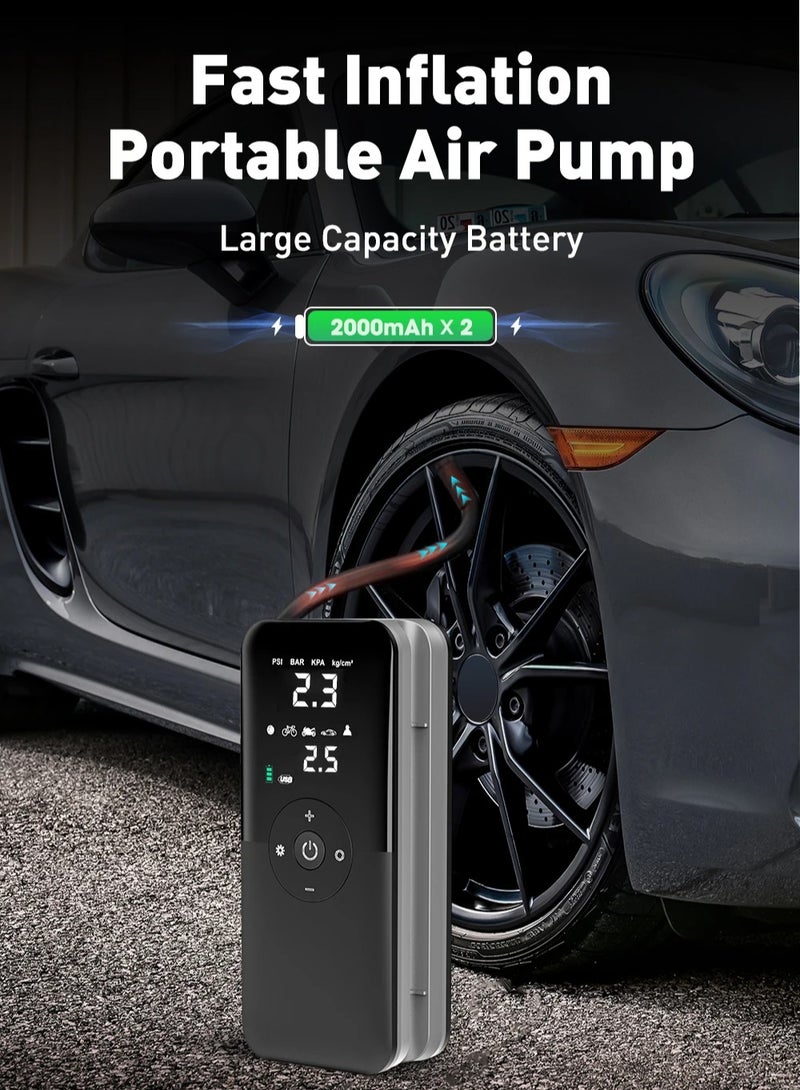Rechargeable Air Pump Tire Inflator Portable Compressor Digital Cordless Car Tyre Inflator For Motocycle Bicycle Balls - Image 1