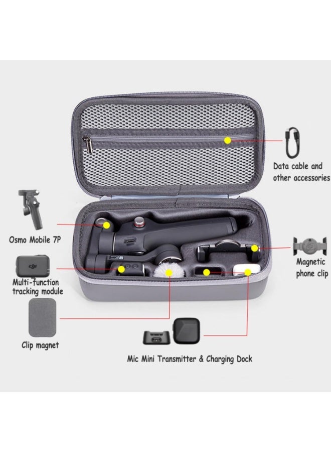 Case For Osmo Mobile 7P PU Leather Portable Storage Travel Carrying Bag for DJI OM 7/7P Gimbal Stabilizer Accessories - Image 2