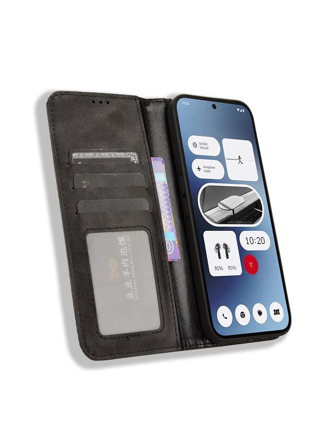 S-TOP Case For Nothing Phone 2a Magnetic Buckle Retro Texture Leather Phone Case - Image 4