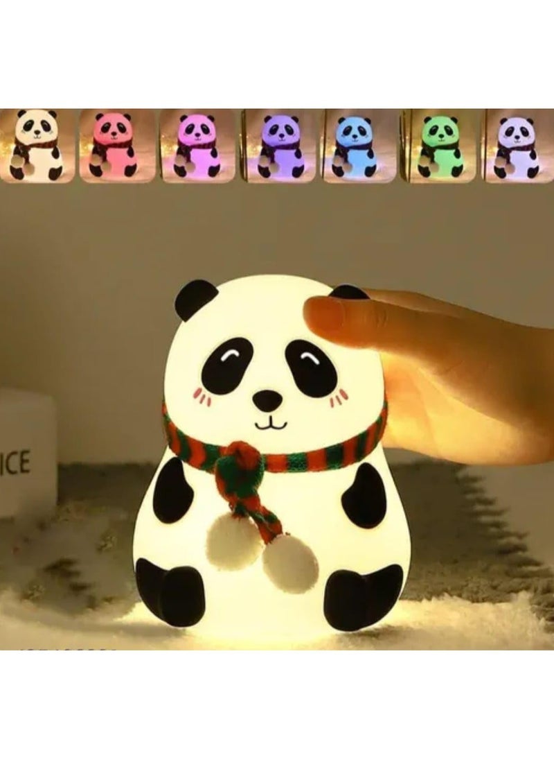 جاجيك Panda Night Light for Kids- Rechargeable Silicone LED Lamp, 7-Color Changing, Perfect Room Decor & Gift for Toddler, Children, Teens - Image 1