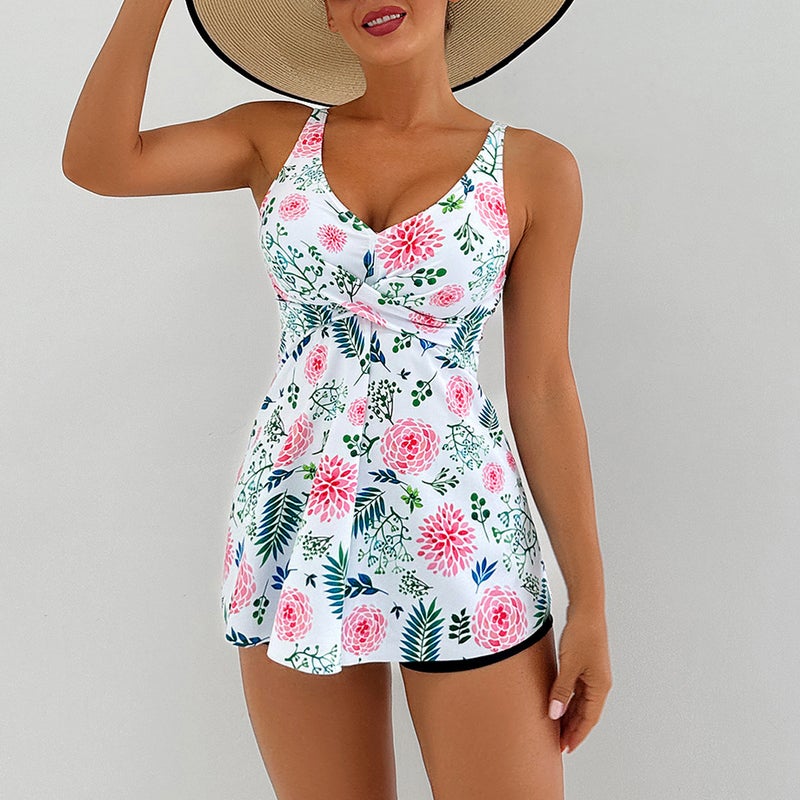 One-Piece Ladies Swimming Dress Tankini Split Explosion Swimsuit - Image 1