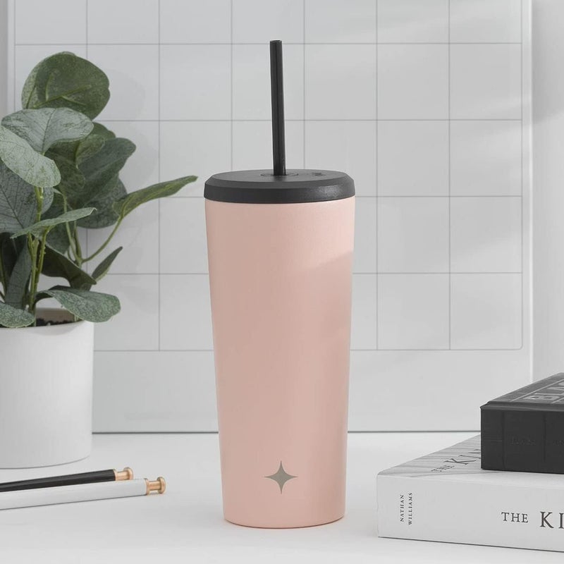 JoyJolt Triple Insulated 20oz Tumbler with Lid and Straw (2 Each) Vacuum Double Wall Stainless Steel Tumbler, Copper Lined for 12Hr Hold/Cold Drinks. Leakproof Water Bottle, Tea or Iced Coffee Cup - Image 5