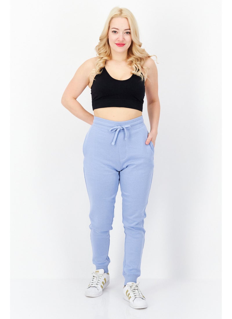 French Connection - Women Regular Fit Plain Jogger Pants, Sage Blue - Image 1