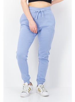 Women Regular Fit Plain Jogger Pants, Sage Blue