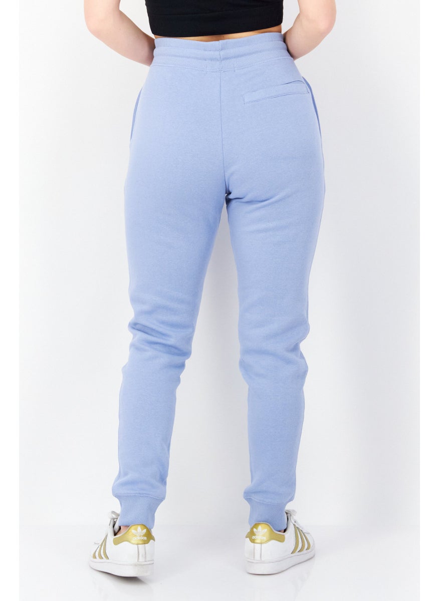 French Connection Women Regular Fit Plain Jogger Pants, Sage Blue  - Image 3