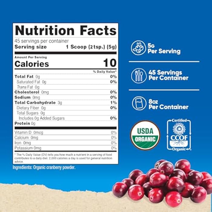 Nutricost Organic Cranberry Powder, 8 oz, 5G per Serving - Non-GMO, Gluten-Free - Image 2