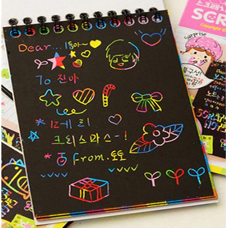 Other Generic Drawing Toys Large Magic Color Scratch Note book Paper