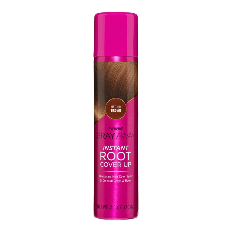EVERPRO Gray Away Instant Root Cover Up Spray 2.5oz - Medium Brown - Image 2