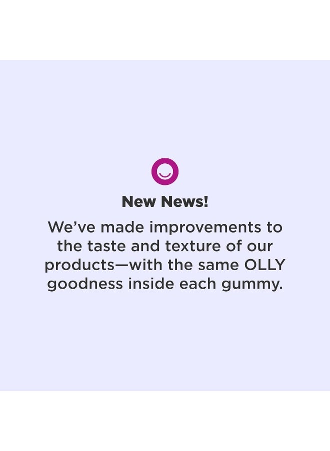 OLLY أولي جوميز النوم بقوة إضافية، 5 ملغ ميلاتونين، إل-ثيانين، بابونج، بلسم الليمون، مساعد للنوم، توت أسود - 50 حبة - Image 2