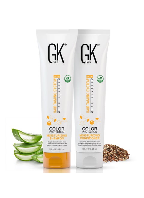 Moisturizing Shampoo and Conditioner Sets (3.4 Fl Oz/100ml) for Color Treated Hair Daily Use Cleansing Dry to Normal Sulfate Paraben-Free All Hair Types for Men and Women