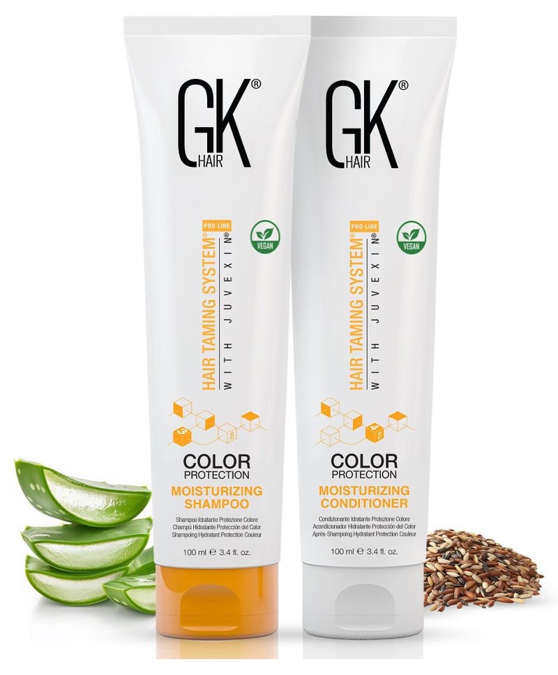 GK Hair Moisturizing Shampoo and Conditioner Sets (3.4 Fl Oz/100ml) for Color Treated Hair Daily Use Cleansing Dry to Normal Sulfate Paraben-Free All Hair Types for Men and Women - Image 1