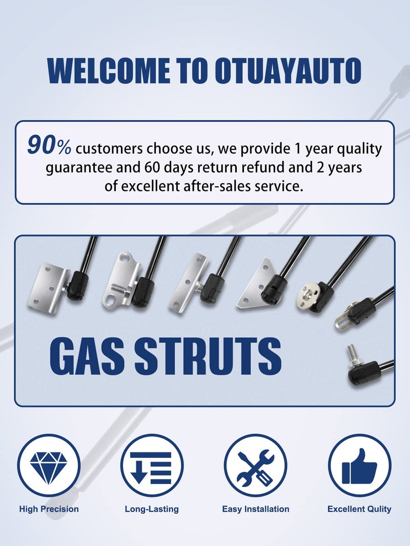 OTUAYAUTO 10 inch Gas Strut - 156N/35Lbs Universal Lift Support - 4058 Gas Shocks for Tool Box Shock, Truck Cap Strut, Hydraulic Door Hinge, Cabinet Gas Strut, RV Door Strut - Image 4