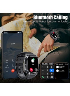 Generic Military Smart Watches for Men 1.96” HD Big Screen Rugged Smart Watch (Answer/Dial Calls) Outdoor Tactical Sports Watch Fitness Tracker Smartwatch for iPhone Compatible with Android Phones  - Image 5
