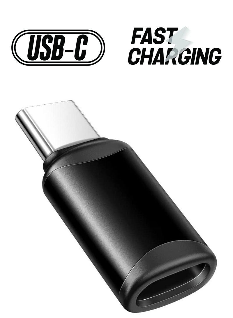 Excefore For Lightning Female to USB C Male Adapter for iPhone 15/15 Pro/15 Pro Max/15 Plus, for iPad Air, Samsung, Support Charging & Data Transfer, Type C Charger Connector Cable - Image 1