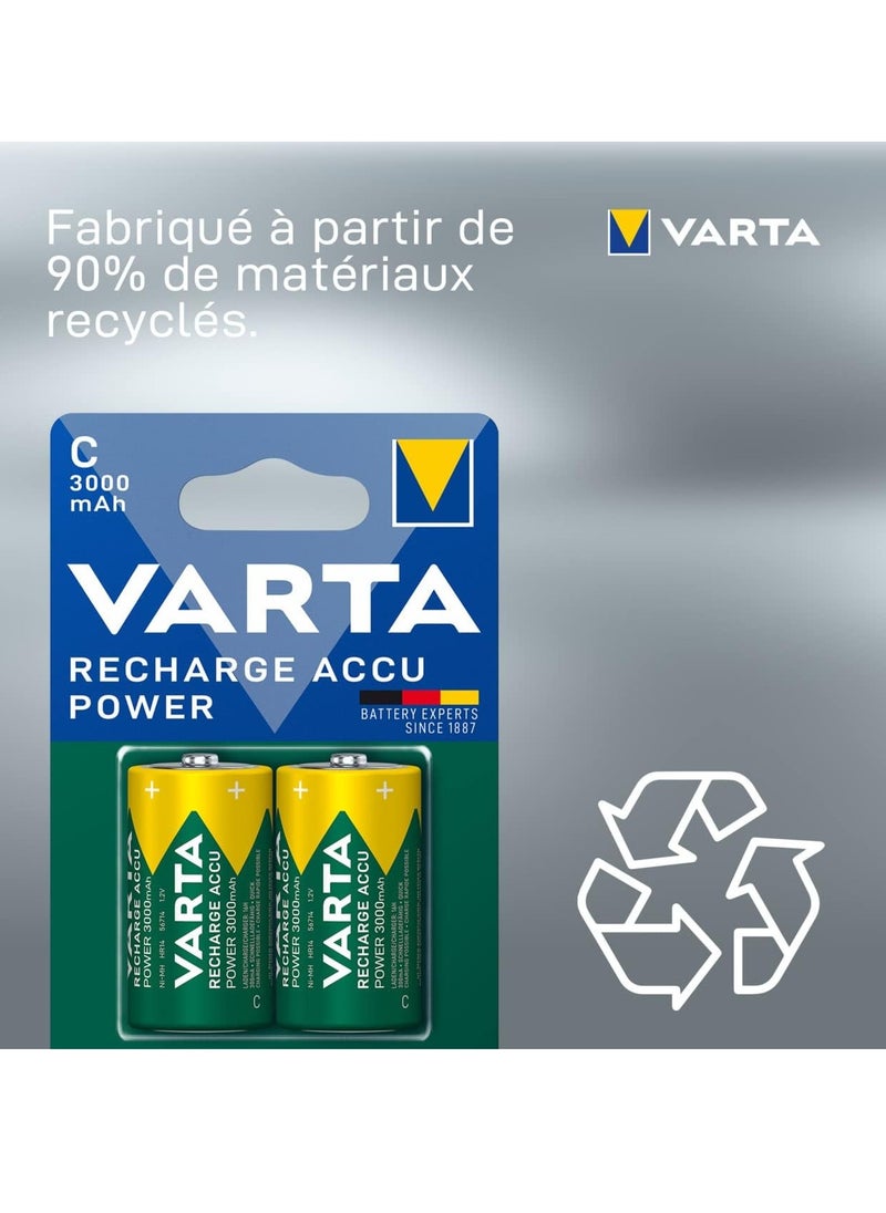 VARTA Rechargeable ACCU Power Batteries , Ni-MH (2-Pack, 3000 mAh) - Pre-charged 1.2V , ready to use  - Image 2