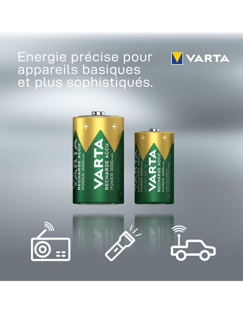 VARTA Rechargeable ACCU Power Batteries , Ni-MH (2-Pack, 3000 mAh) - Pre-charged 1.2V , ready to use  - Image 3