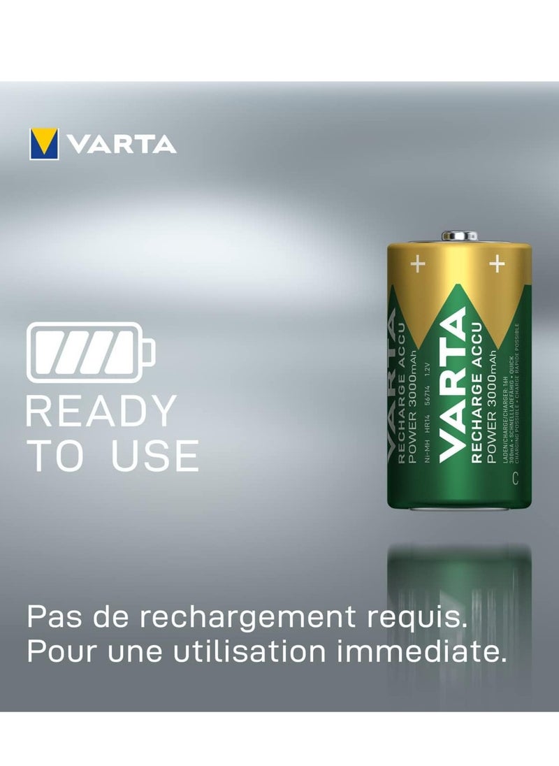 VARTA Rechargeable ACCU Power Batteries , Ni-MH (2-Pack, 3000 mAh) - Pre-charged 1.2V , ready to use  - Image 4