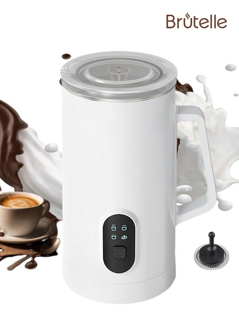 بريتيل Brutelle 4in1 صانع رغوة الحليب الكهربائي متعدد الوظائف صانع رغوة الحليب الساخن البارد 400 وات جهاز تسخين الحليب الهادئ التلقائي للكابتشينو والشوكولاتة الساخنة - Image 1
