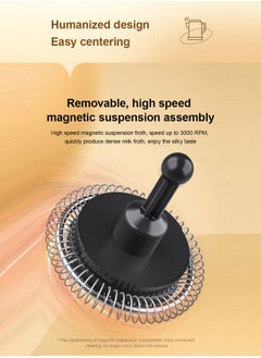 Brutelle Electric Milk Frother Steamer Milk Foamer 4 in 1 Multifunctional Hot Cold Milk Foam Maker 400W Automatic Quiet Milk Warmer Latte Cappuccinos Hot Chocolate  - Image 5