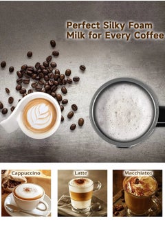 Brutelle Electric Milk Frother Steamer Milk Foamer 4 in 1 Multifunctional Hot Cold Milk Foam Maker 400W Automatic Quiet Milk Warmer Latte Cappuccinos Hot Chocolate  - Image 4