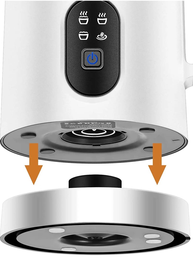 Brutelle - Electric Milk Frother Steamer Milk Foamer 4 in 1 Multifunctional Hot Cold Milk Foam Maker 400W Automatic Quiet Milk Warmer Latte Cappuccinos Hot Chocolate - Image 1