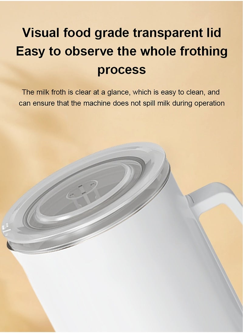 Brutelle - Electric Milk Frother Steamer Milk Foamer 4 in 1 Multifunctional Hot Cold Milk Foam Maker 400W Automatic Quiet Milk Warmer Latte Cappuccinos Hot Chocolate - Image 1